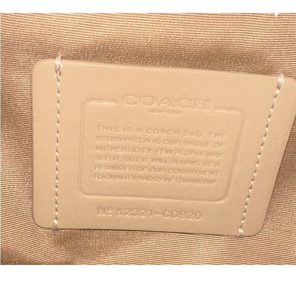 Coach West Backpack CO920 Black Chalk Signature Canvas Leather - Picture 15 of 16